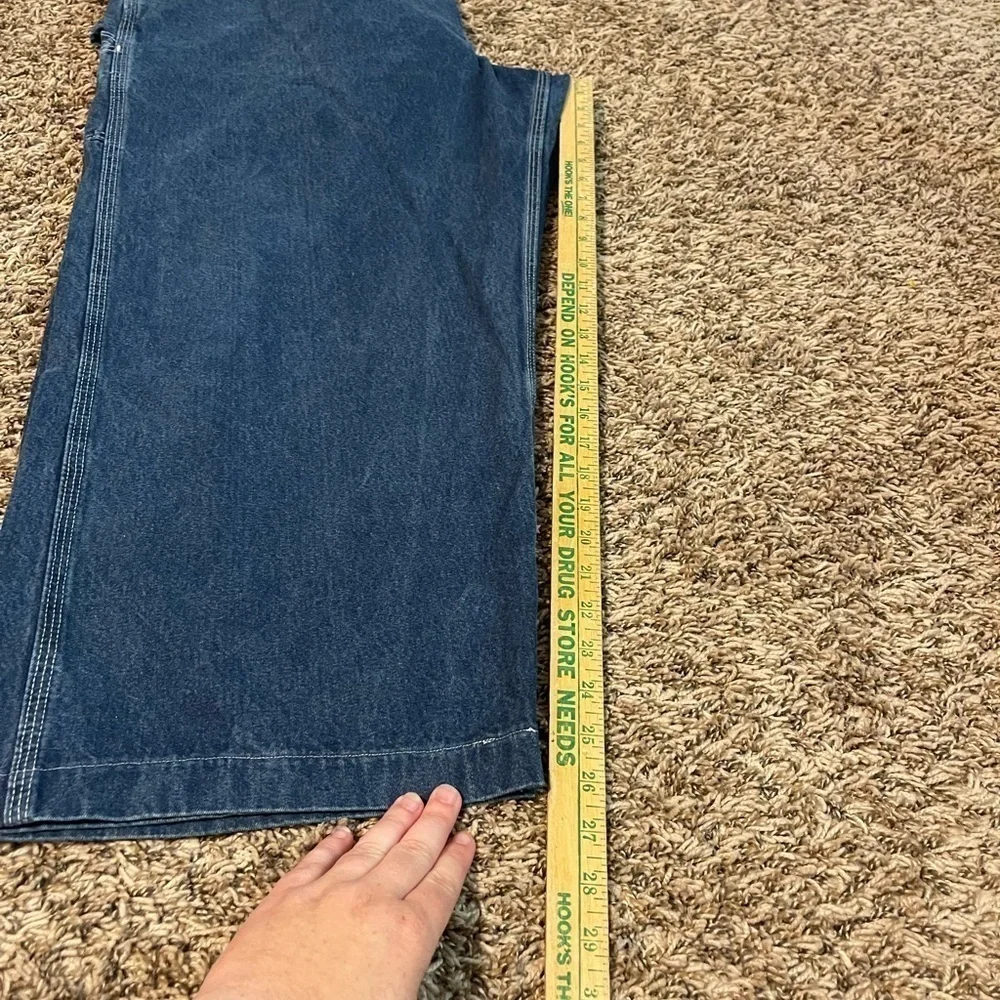 Carhartt denim dark wash jean overalls